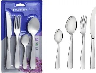 Faqueiro Tramontina Camboriú Aço Inox com Facas para Churrasco 24 Peças