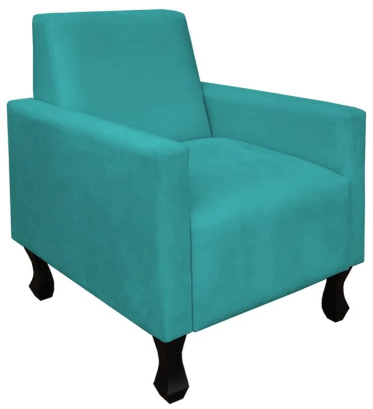 Poltrona Amamentação Sofia Suede Azul Tiffany