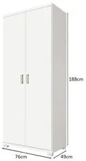 Armário Multiuso 2 Portas 4 Prateleiras New F08 Branco - Mpozenato