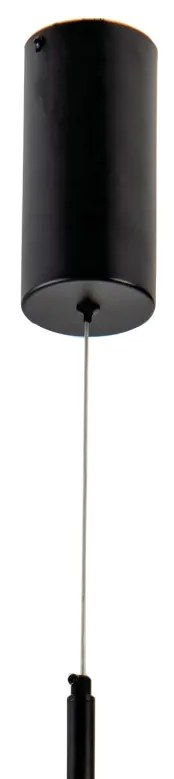 Pendente Anillo 20X61Cm Vertical Led 40W 3000K Bivolt Alumínio Preto E...