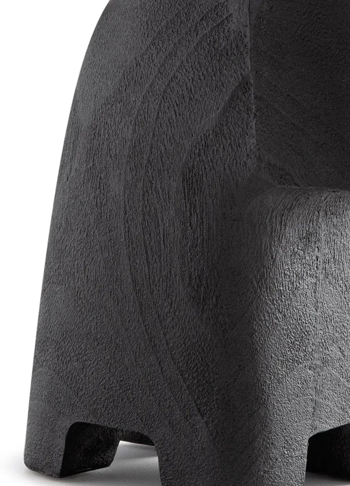 Escultura Decorativa "Elefante" Em Poliresina Preto 18,5x8,5 Cm - D'Rossi