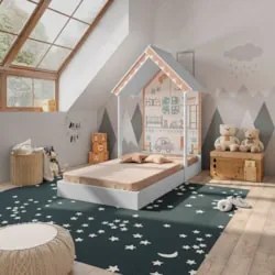 Mini Cama Infantil Casinha Montessoriana MDF sem Colchão Z48 Child Bra