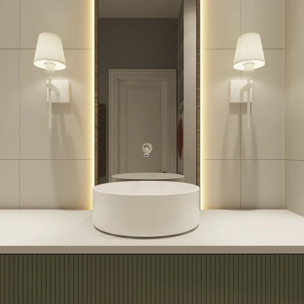 Arandela Tocha Longa Cúpula Tecido 01Xe27 Mini Bulbo G45 - Qimporta Ar... (CINZA / PRATA)