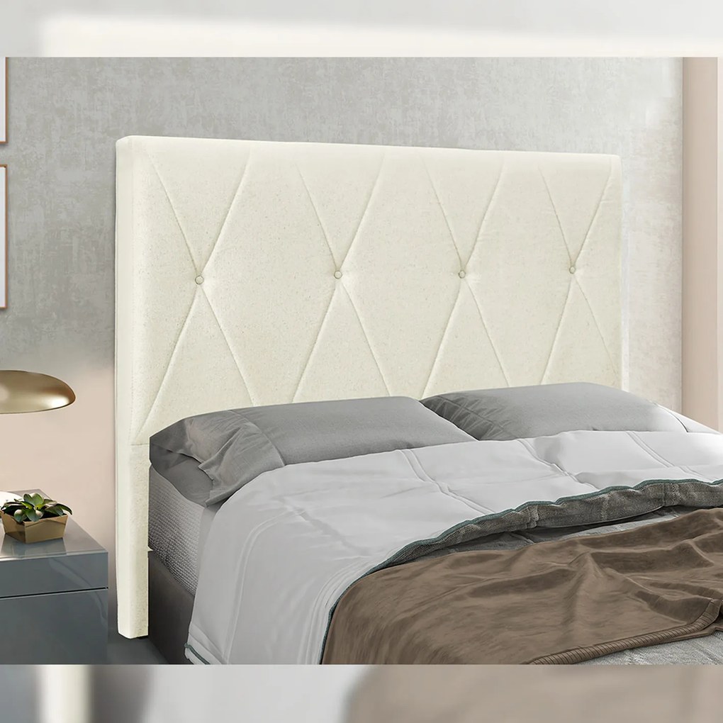 Cabeceira Decorativa 1,40M Yves Linho Natural G63 - Gran Belo