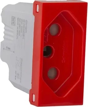 M&amp;#xF3;dulo Tomada Termopl&amp;#xE1;stico Vermelho 20a Orion