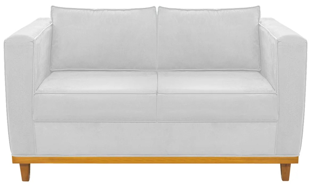 Sofá 2 Lugares Europa Suede Branco ADJ Decor