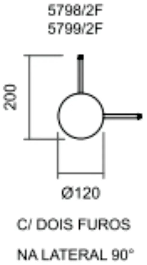Arandela Galáxia 1Xpci Led 5W 220V Ø12X5Cm (C/ Dois Furos Na Lateral 9... (BT - Branco Texturizado)