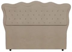 Cabeceira Casal King Cama Box 195cm Oregon Z04 Boucle Capuccino - Mpoz