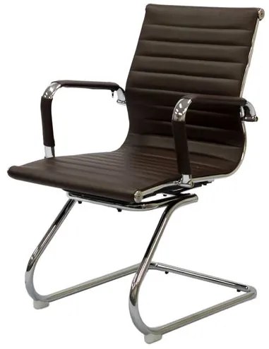 Poltrona Eames Esteirinha Fixa Cafe Base Cromada - 27187 Sun House