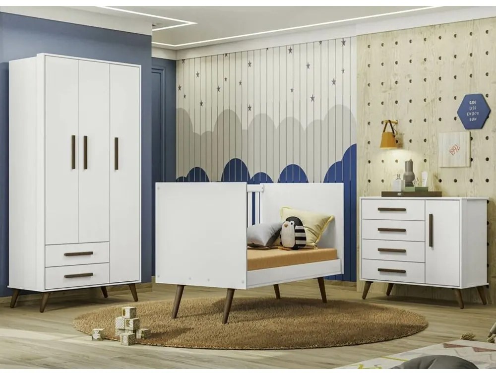 Berço Mini Cama Retrô Encanto Branco - Loja Sheep - Branco