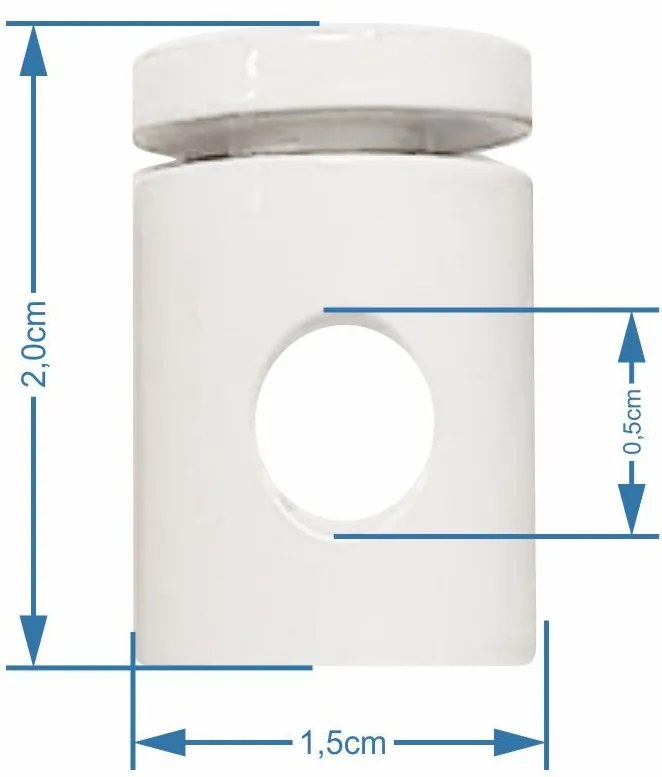 Kit-10 Desviador de Cabo Para Lustres e Pendentes e Luminária MD-6005/10 Branco