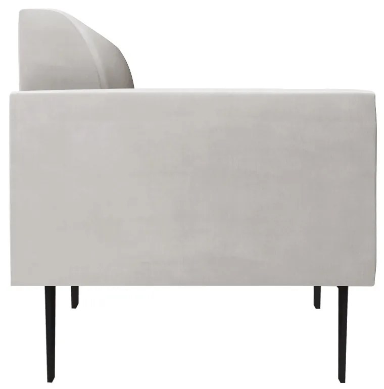 Sofá Namoradeira Pés Villach Marisa Veludo Cinza D03 - D'Rossi