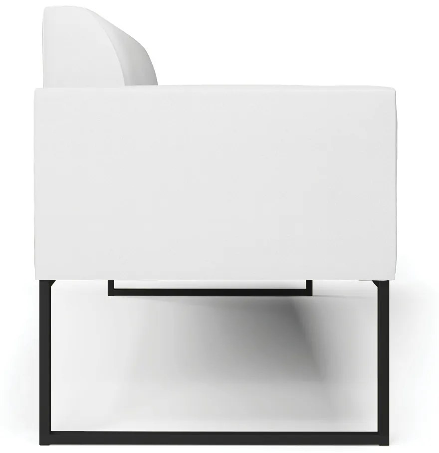 Sofá Namoradeira Base Industrial Preto Marisa Corino D03 - D'Rossi - Branco