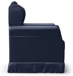 Poltrona de Amamentação Balanço e Puff Lucy Z39 Sintético Azul Marinho