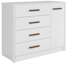 Cômoda Para Quarto Infantil 110cm 1 Porta Nelly Branco Z49 - Mpozenato