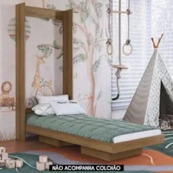 Cama Solteiro Infantil Articulação Vertical Hapi Mel A05 - Mpozenat