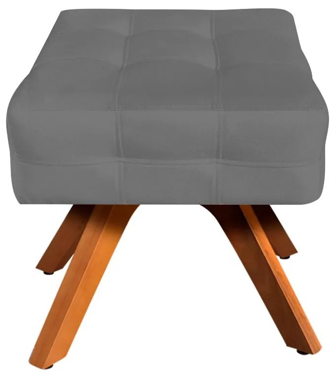 Puff Banqueta Decorativo Giratório MM30 Kit 2 Elisa Suede D03 - D'Rossi - Grafite