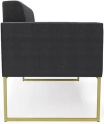 Namoradeira e Poltrona Industrial Dourado Ana Bouclé Grafite - Ibiza