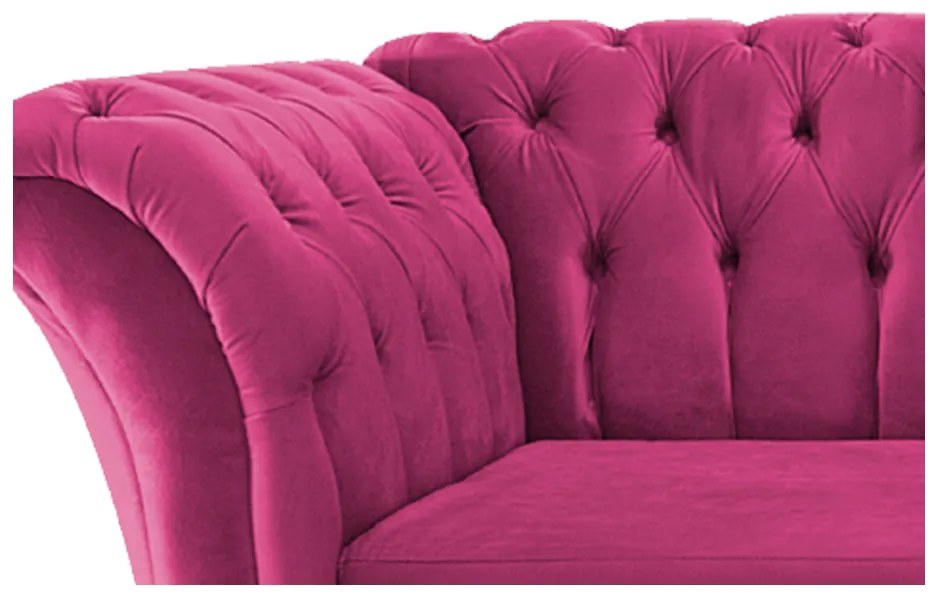 Namoradeira Chesterfield Sofia Suede Pink - ADJ Decor