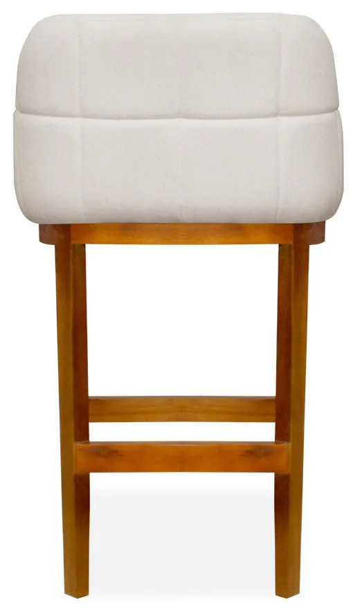 Banqueta Decorativa Talyta Linho Marrom Mesclado