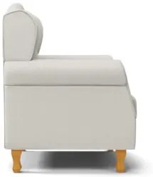 Kit 02 Poltronas de Amamentação Pés Madeira Lucy Z39 Linho Off White -