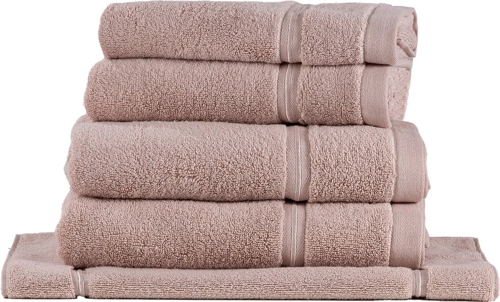 Kit Toalhas de Banho 05 Pçs Kacyumara 100% Algodão Lázio Tinto  Rose