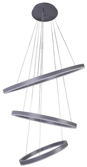 Pendente Led Metal E Aluminio 100W 3000K Danza - CINZA