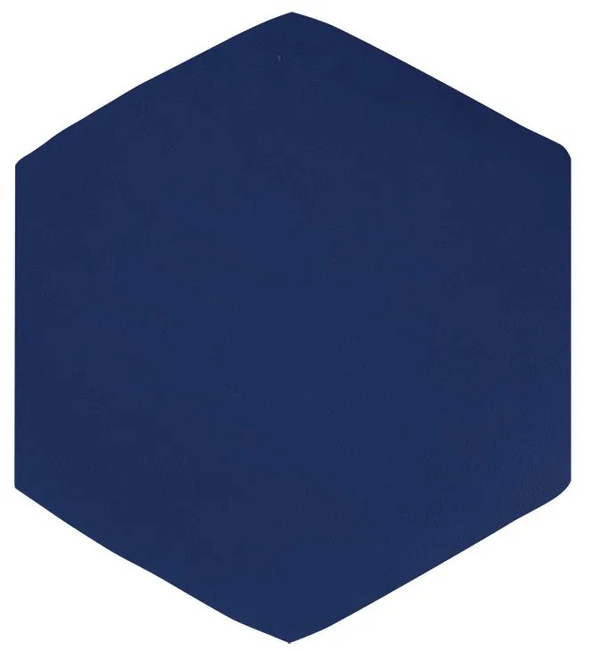 Puff Aramado Hexágono Decorativo Industrial Cobre com Suede D03 - D'Rossi - Azul Marinho