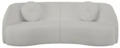 Sofá Decorativo 3 Lugares 240cm com Almofadas e Poltrona Zion Z32 Linh