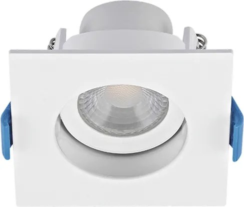 Plafon Led Embutir Abs Branco 3W 38 190Lm Luz Amarela Evo