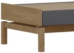 Mesa de Centro Para Sala 100cm Soleil Tauari/Grafite F07 - Mpozenat