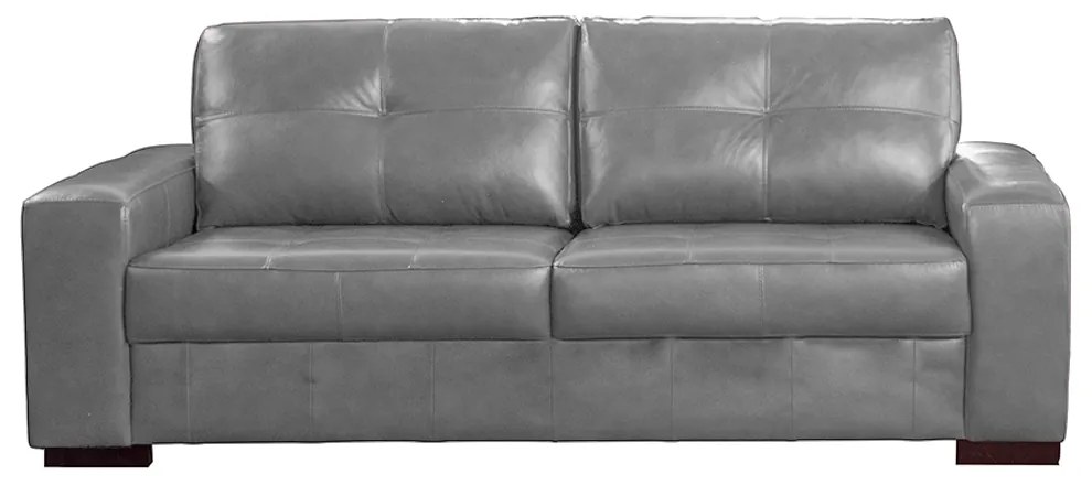 Sofá Decorativo 2 Lugares Turim 200cm Couro Cinza G58 - Gran Belo