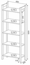Estante Multiuso AZ1005 Branco/Nogal - Tecno Mobili
