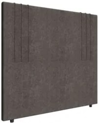 Cabeceira Cama Box Solteiro 90cm Estofada Rama Boucle Marrom Z04 - Mpo