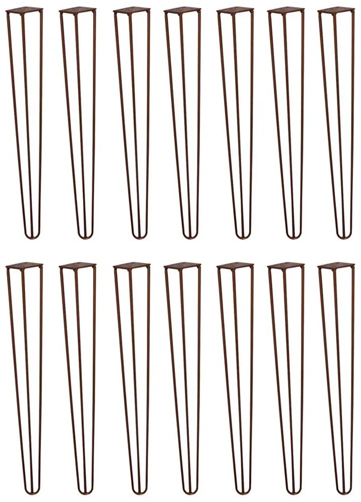 Kit 14 Pés de Metal 60 CM Hairpin Legs Mesa de Canto Aparador Bronze G41