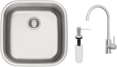 Cuba Tramontina Aria Maxi 40 BS 40x40cm Inox com Monocomando e Dosador