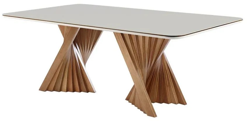Mesa de Jantar com Vidro 220x110 cm Pahoa - DT 55273