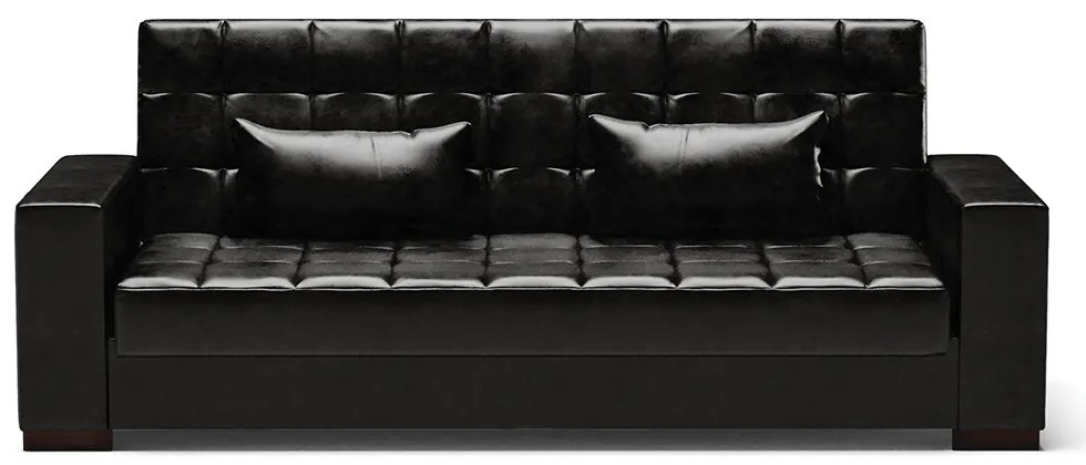Sofá Cama Casal 3 Lugares 210cm Lisboa Corano  D03 - D'Rossi - Preto
