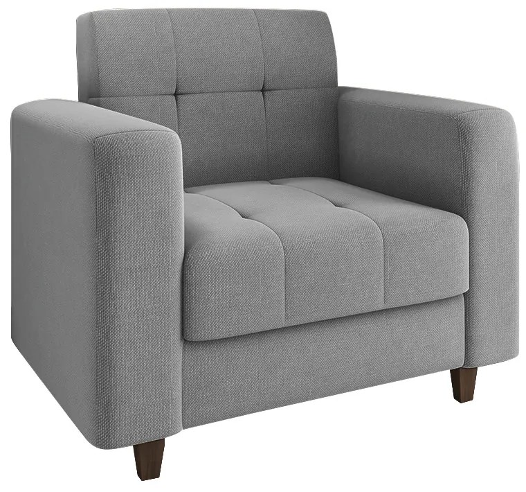 Sofá 2 Lugares e 2 Poltronas Pé Madeira Tabaco Arezo Linho D01 - D'Rossi - A26 Grafite