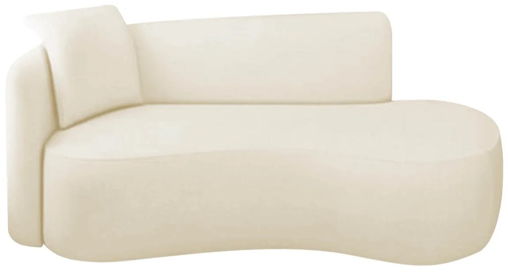 Divã Recamier Suíça Curvo Sala Recepção 150cm Ld Bouclé