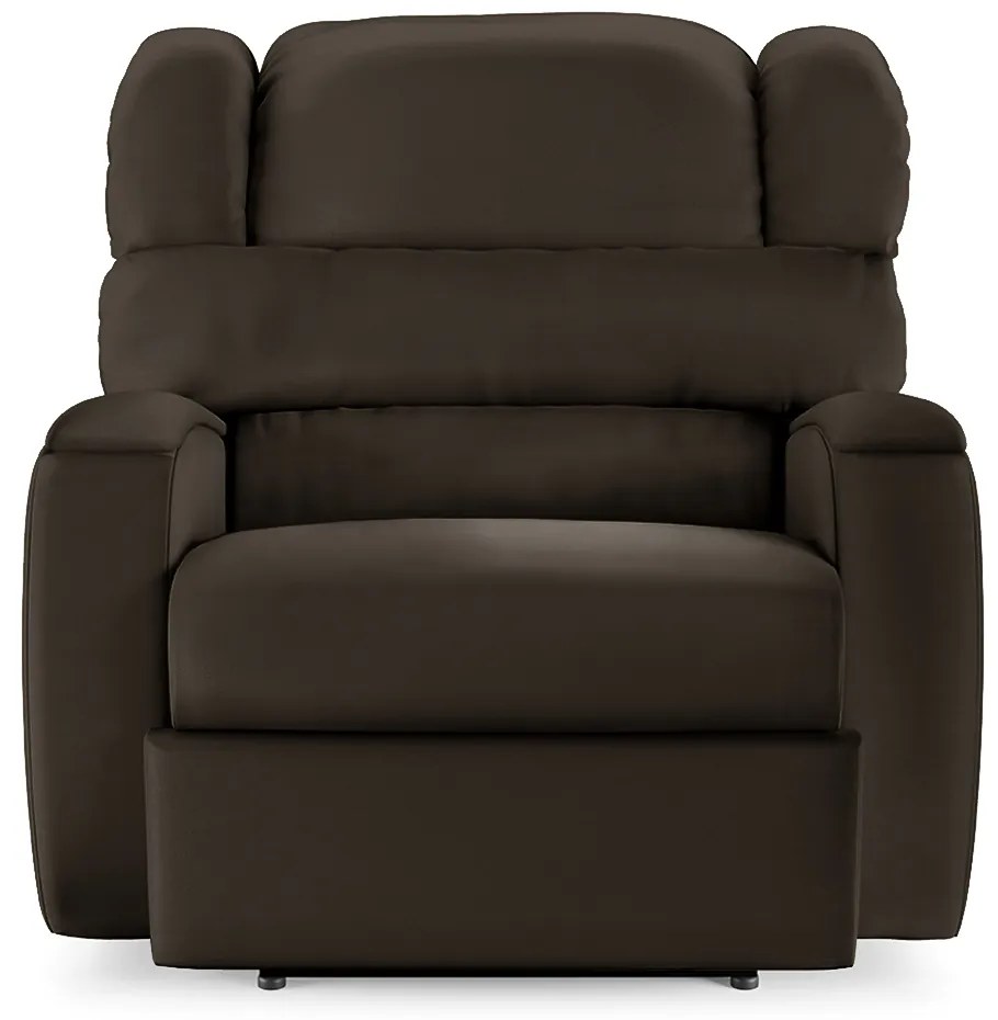 Poltrona do Papai de Cinema Reclinável Kylie Power Elétrica PU Marrom G23 - Gran Belo