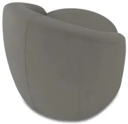 Poltrona Sala Decorativa Redonda 91cm Steve Suede Grafite I01  - Mpoze