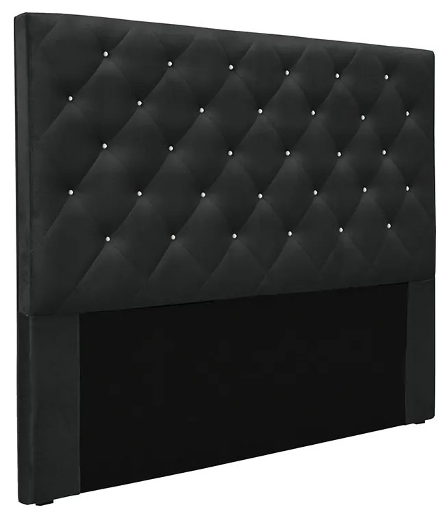Cabeceira Cama Box Casal 140 cm Tania Veludo S04 - D'Rossi - Preto