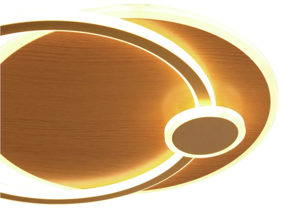 Plafon Cedro Ø47X6Cm Led 58W 3000K Bivolt Alumínio E Acrílico - Amadei...