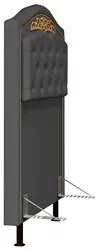 Cabeceira Cama Box Solteiro 90cm com Tachas Imperial Veludo J02 Cinza