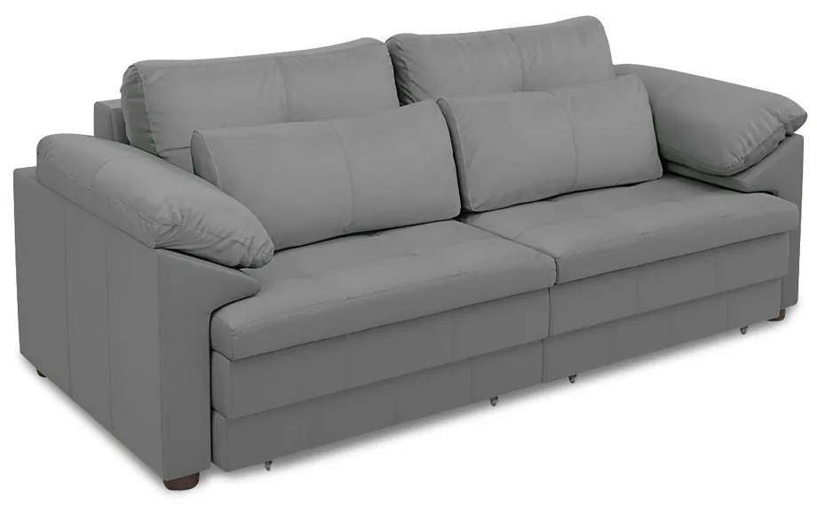 Sofá Retrátil Elétrico Sala de Estar Nolan Bipartido 175cm Conforto Premium em Couro Cinza G58 - Gran Belo