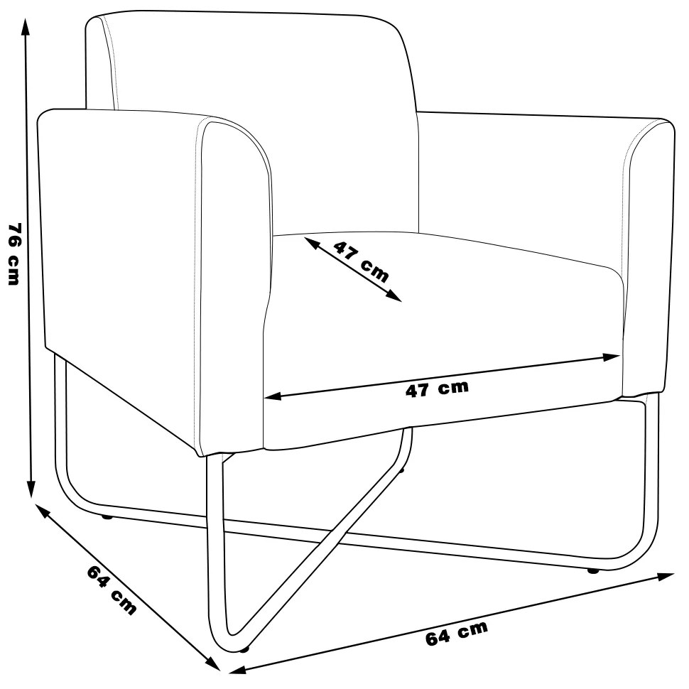 Kit 2 Poltronas Decorativas Isabella Base X Suede Preto G19 - Gran Belo