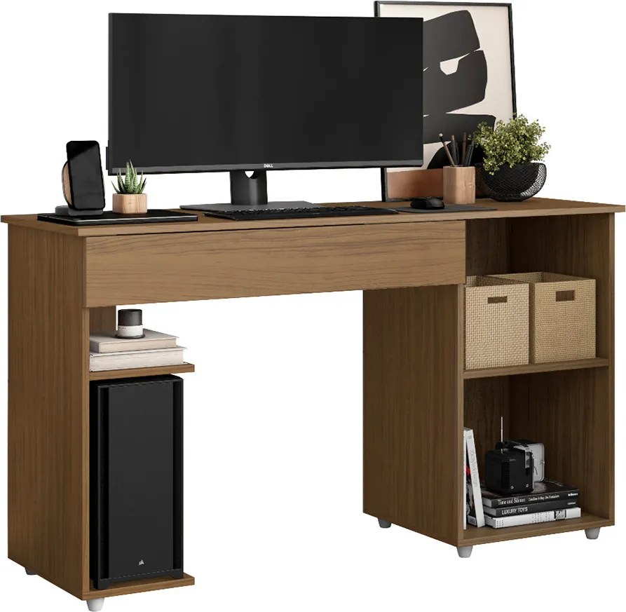 Escrivaninha Mesa Computador com Suporte Cpu 136cm Daurea A09 - D'Rossi - Atacama