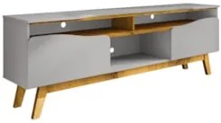 Rack Bancada Para TV 75 Pol 180cm Rita Off/Naturalle B02 - Mpozenat