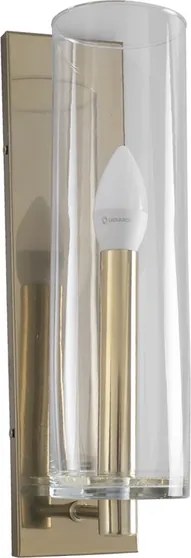 Arandela Vidro Aluminio Ouro Arbo